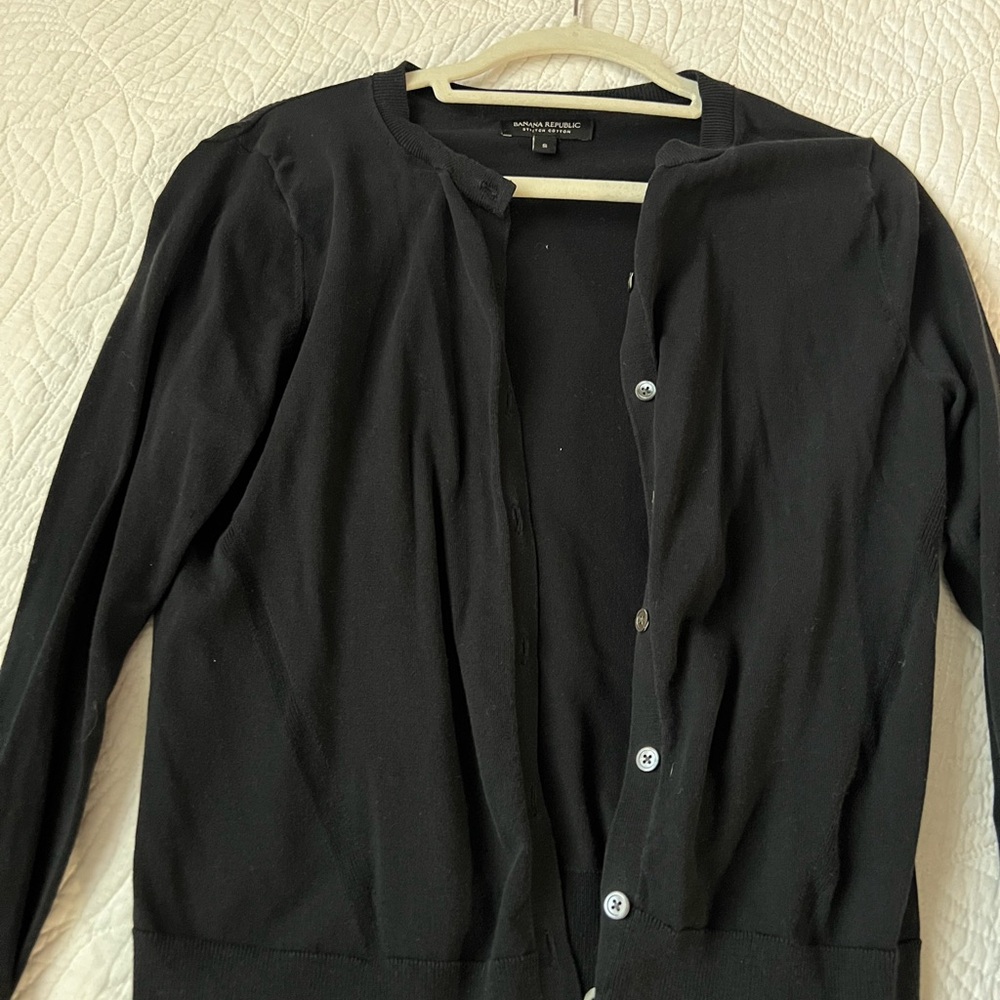 Banana Republic Black Cardigan Sweater